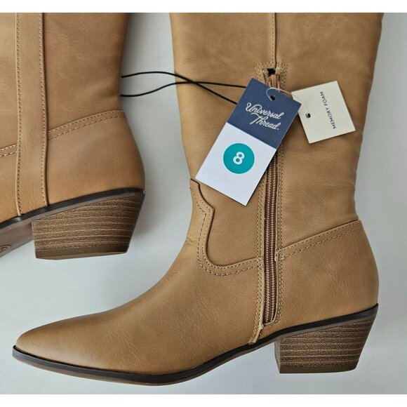 Universal Thread Womens Western Knee High Light Brown Memory Foam Boots Size 8 - Picture 8 of 13